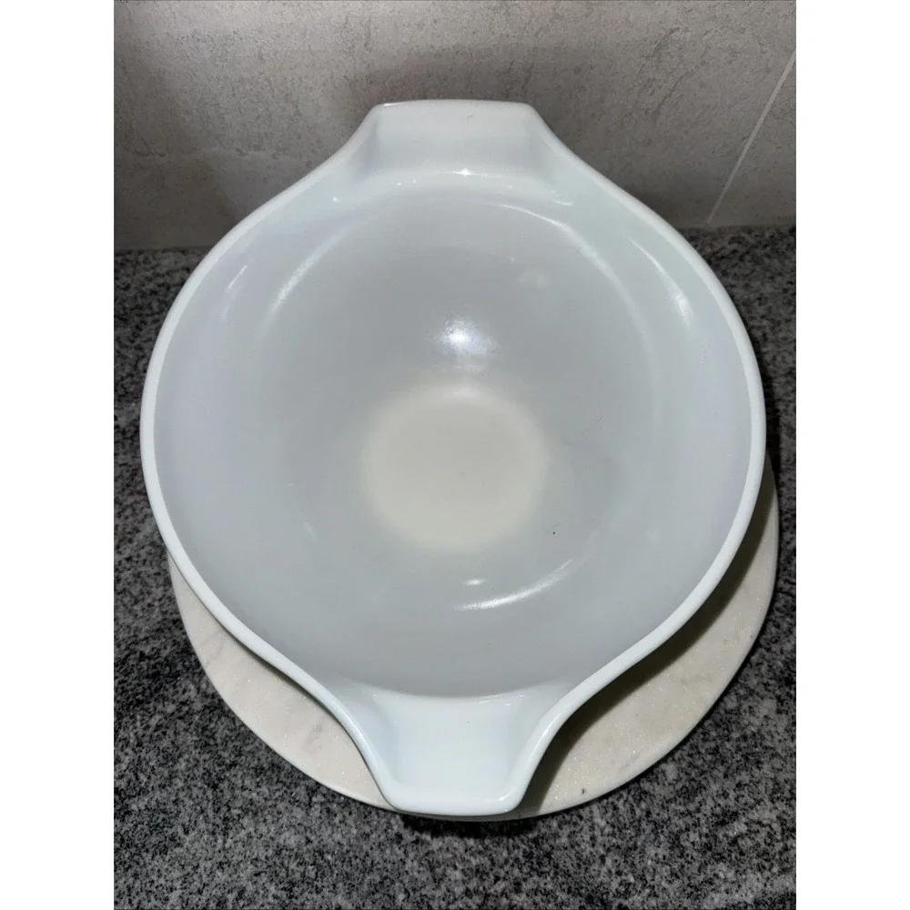 Vintage Pyrex Green 4 Quart #444 Cinderella Mixing Bowl W Glass Lid